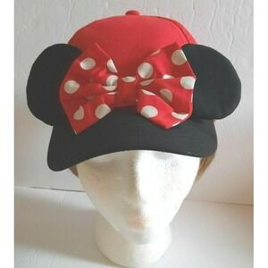 Minnie Mouse Ball Cap Disney Adjustable Back Strap Pre-owned
